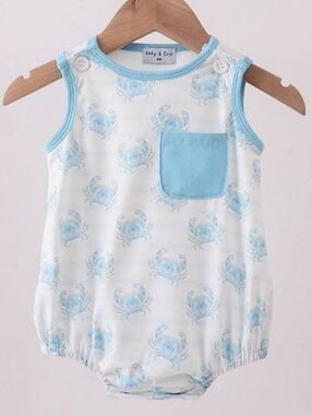 Blue Crab Pocket Baby Romper